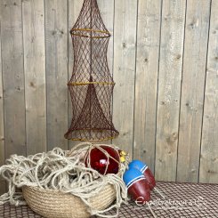 ryssja nät fiske dekoration marin inredning maritim design båtinredning båt present presenter brun brunt fiskenät 90cm Ø 31,5cm