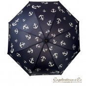 Paraply marinlå vita ankare flex manuell