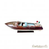 Riva italiensk båt modellbåt marin inredning dekoration present teak 67cm