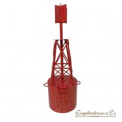 Babordsboj Blinkande M boj babord sjömärke blinkande lampa brtlyninsg armatur bårinredning marin design maritim röd red