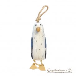 rustic decorative seagull stilt walker dangling legs seagull