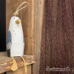 rustic decorative seagull stilt walker dangling legs seagull
