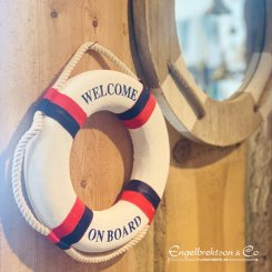buoy lifebuoy decorative buoy welcome on board decoration interior buoy wall interior design marine maritime shop at Rådmansgata