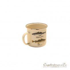mug cup enamel mug fish fishes fish motif enamel enamel cup coffee tea