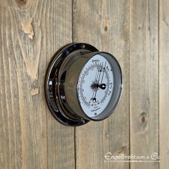 barometer krom standard klassisk 12 cm klocka lufttryck chrome