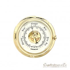 klocka barometer set kit paket paketpris komplett marin maritim urverk mätinstruments mässing brass 18cm