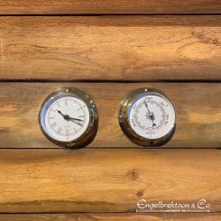 klocka klockor viridfäste batteri barometer barometrar brass mässing mässingsklocka set kit paket paketpris tid ur skeppsur mari