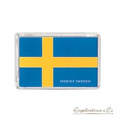 magnet kylskåpsmagnet flagga flaggmagnet sverige svensk svanska flaggan-magnet