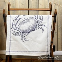 Kitchen towel white grey crab with red lobster gray lobster in digital print