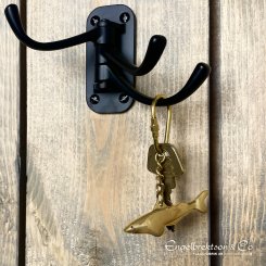 nyckelring haj 11488 blänkande mässingsnyckelring mässing