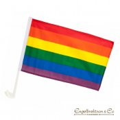 Bilflagga Pride Tryckt prideflagga i enklare kvalité