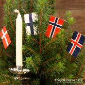 Norden Skandinavien Nordiskt Jul Julgran Julgransgirland Girland Flaggspel Girlang Julgransflaggor Dekoration Juldekoration