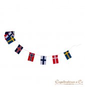 Norden Skandinavien Nordiskt Jul Julgran Julgransgirland Girland Flaggspel Girlang Julgransflaggor Granflagga Granflaggor Dekora