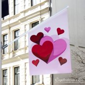 Butiksflagga Kioskflagga Butikspratare Öppetflagga Flagga Öppet Välkommen Alla Hjärtans dag Hjärta hjärtan kärlek heart flag sho