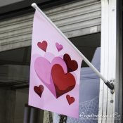Butiksflagga Kioskflagga Butikspratare Öppetflagga Flagga Öppet Välkommen Alla Hjärtans dag Hjärta hjärtan kärlek heart flag sho