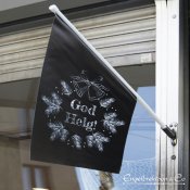 Butiksflagga Kioskflagga Fasadflagga Butikspratare godhelgflagga Flagga god helg helgflagga jul julflagga ledighet lov black fla