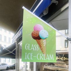 glass ice cream flagga flag butiksflagga försälning skyltning glassförsäljning kiosk
