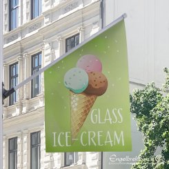 glass ice cream flagga flag butiksflagga försälning skyltning glassförsäljning kiosk