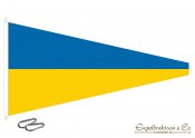 kaptensvimpel amiralsvimpel vimpel flaggvimpel flaggning svensk sverige sverigevimpel 3m 4m blå gul två fält för flaggstång 8m 1
