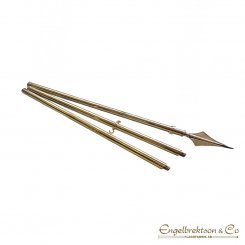 fanstång delbar guld metall 230cm komplett fasadset set ställ fanställ för fana transportvänlig portabel för inomhusbruk