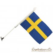 Fasadset sverige fasadflagga fasadflaggor svensk flagga väggflagga väggfäste