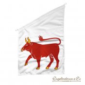 Dalsland fasadflagga 2:a sortering röd tjur landskapsflagga