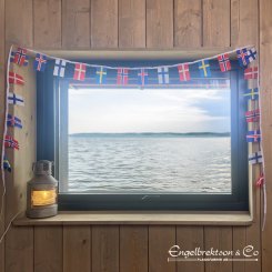 flag bunting Nordic flags for Christmas tree Midsummer holidays table setting decoration flags flag bunting Nordic nation flags