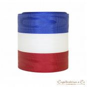 fransk frankrike blå blått vit vitt röd rött trikolor trikolorband frankrikeband band moarerade sidenband nation nationsband eur