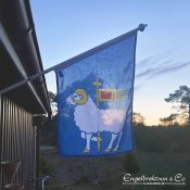 Gotland flagga flaggstångsflagga flaggor landskapsvapen landskap landskapsflagga fasadflagga fasad webshop butik flaggfabrik fla