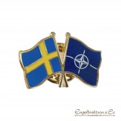 pin dubbelpin Nato natoflagga Natoflag flag vänskapspin brosch vänskapsbrosch märke pins