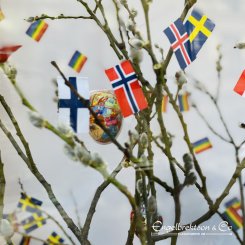 Flaggspel flaggor till påsk ris påskris sverige norden pride mini flaggor girlang snöre