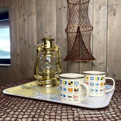 tray Baltic Sea nautical chart serve table setting gift marine