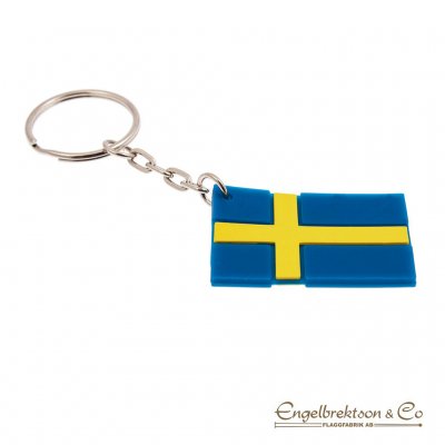 sverige svensk flagga sverigeflagga nyckelring blå gul butik lager lagervara webshop present presenter nationsflagga nation Rådm