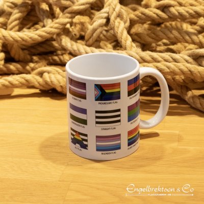 pride gay homo mugg kopp regnbåge regnbågsfärger Fredrik kul present