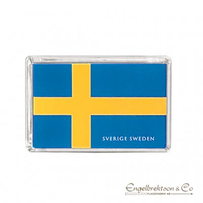 magnet kylskåpsmagnet flagga flaggmagnet sverige svensk svanska flaggan-magnet