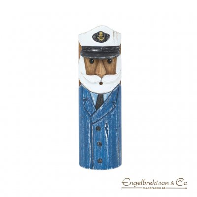 captain figure decoration wall decoration rustic feeling character wooden figure fun
