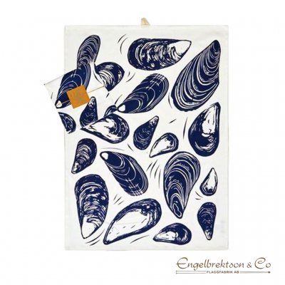 kitchen towel blue mussels marine interior design kitchen interior