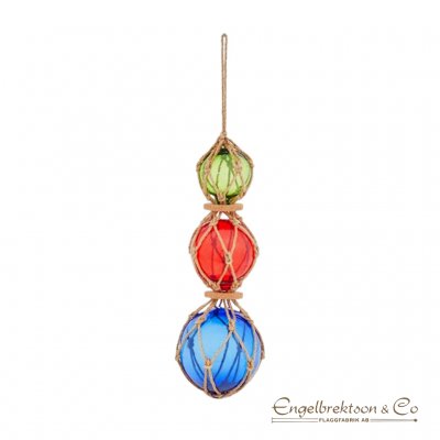 glass floats triple green red blue glass balls decoration flaggbutik.nu flags marine interior design