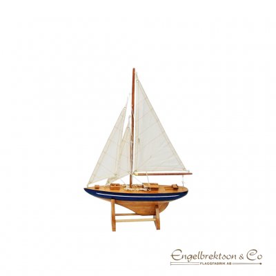 segelbåt blå natur 35 cm vackert i fönstret marin dekoration