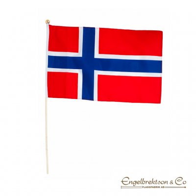 viftflagga handflagga tygflagga norge norsk norske flag röd vit blå
