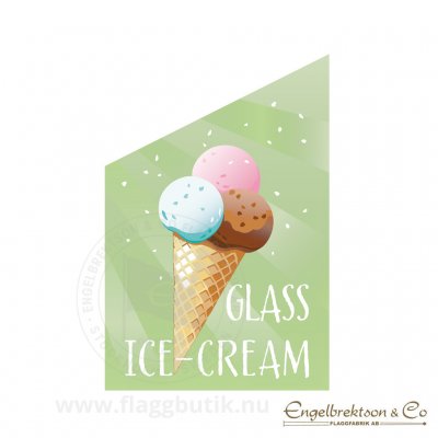glass ice cream flagga flag butiksflagga försälning skyltning glassförsäljning
