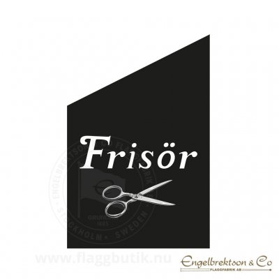 frisör frisersalong saling klipp klippning sax butik flagga flag butiksflagga kioskflagga