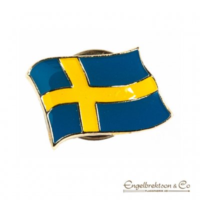 pins pin sverige svensk sverigepin svergepins nål brosch svensk flagga metall