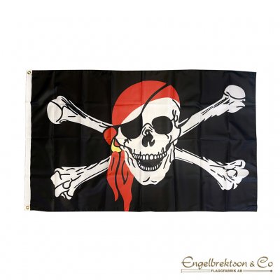 pirat pirat flagga jolly roger flaggstångsflagga barnkalas kalas fest dekoration