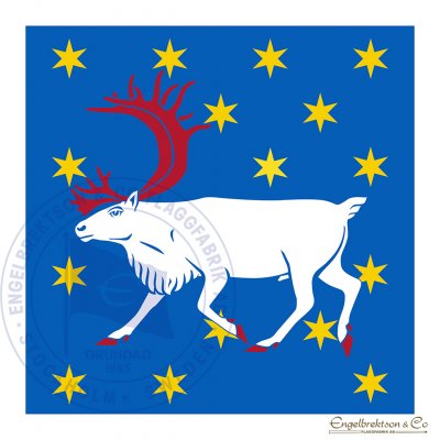 Västerbotten västerbottens västerbottnisk flagga blå botten stjärnor ren flaggor landskapsvapen landskap landskapsflagga fasadfl