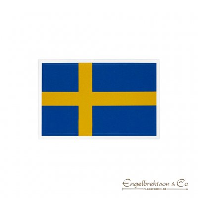 Sverige svensk dekaler klisterdekal klistermärke klistra märke märka dekal information nation gul blå Sweden swedish flag sticke