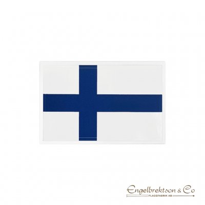 Finland klisterdekal klistermärke klistra märke märka dekal information nation blå vit Soumi flag sticker