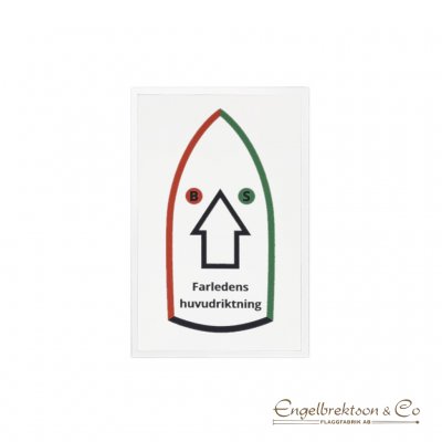 klistermärke klistermärken dekal dekaler babord styrbord farledens huvudriktning sticker