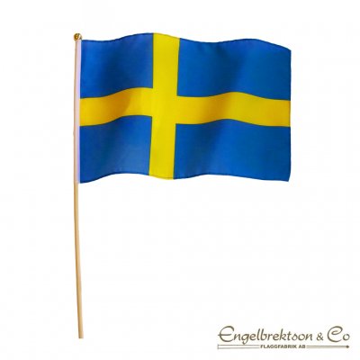 viftflagga handflagga tygflagga sverige svensk svenska flaggan flag blå gul blågul